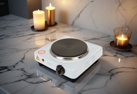 2 STUKS - Elektrische kookplaat - Camping kookplaat - 1 Pits kookplaat - Warmhoudplaat - Elektrische kookplaat 1000W - Camping - Camping Kooktoestel -electrische kookplaat 1 pits — afbeelding 2