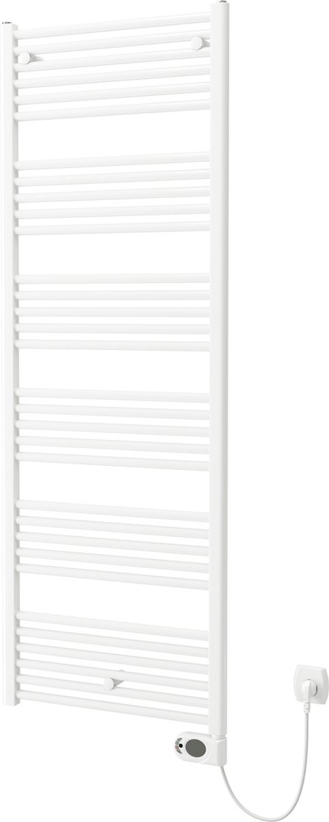 Plieger elba elektrische handdoekradiator - handdoek verwarmer - met klokthermostaat - 170.2 cm x 60 cm - 900 watt - wit