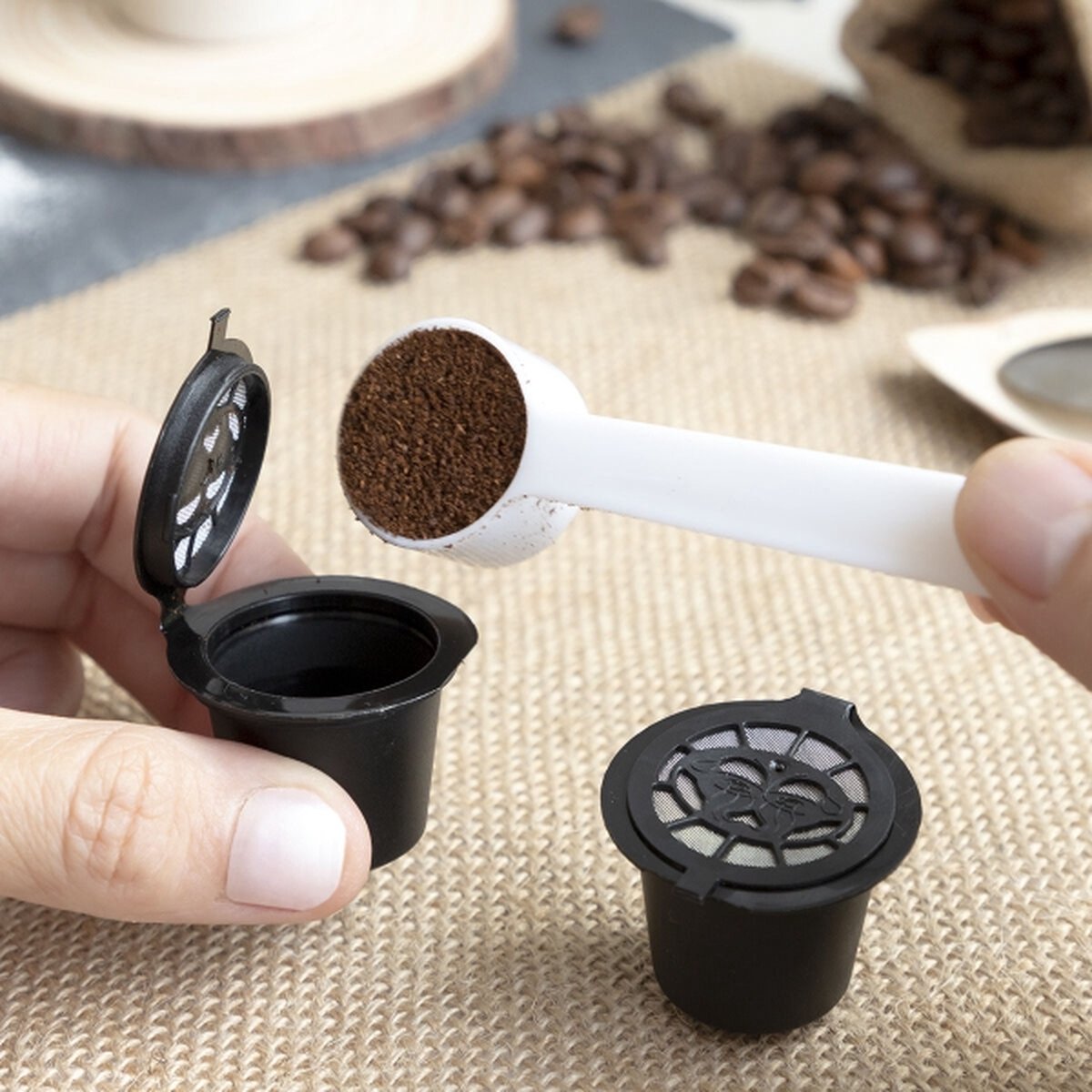 Innovagoods - Recoff - Herbruikbare koffiecapsules - Set van 3 — cadeau in Kookcadeaus - foto 4