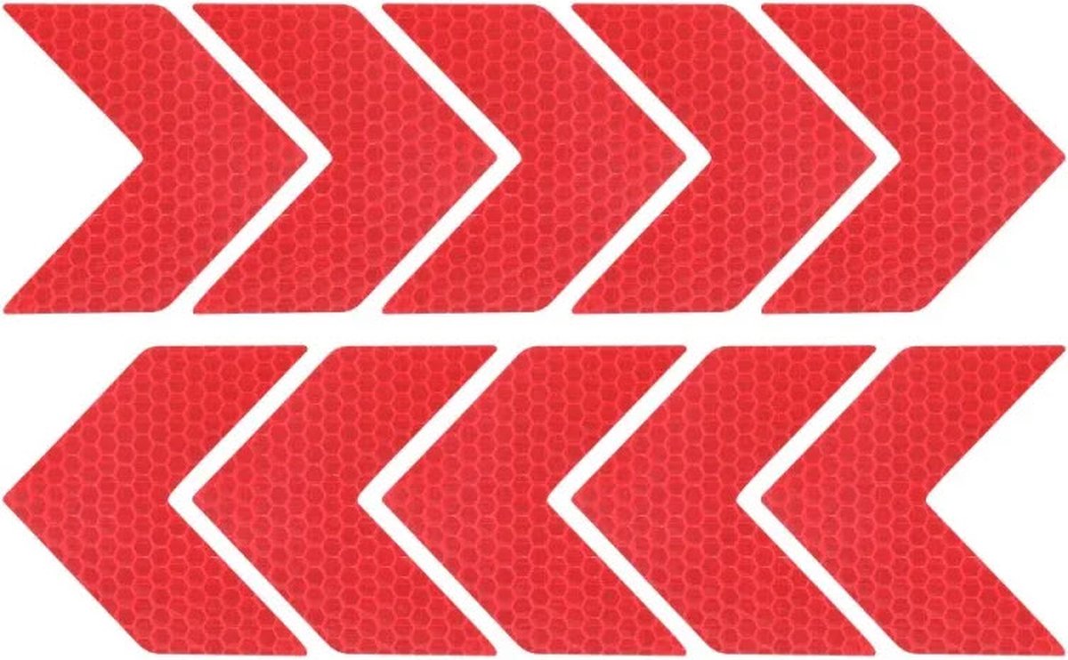 Togadget Reflecterende stickers auto - veiligheid mark - set van 2 - rood