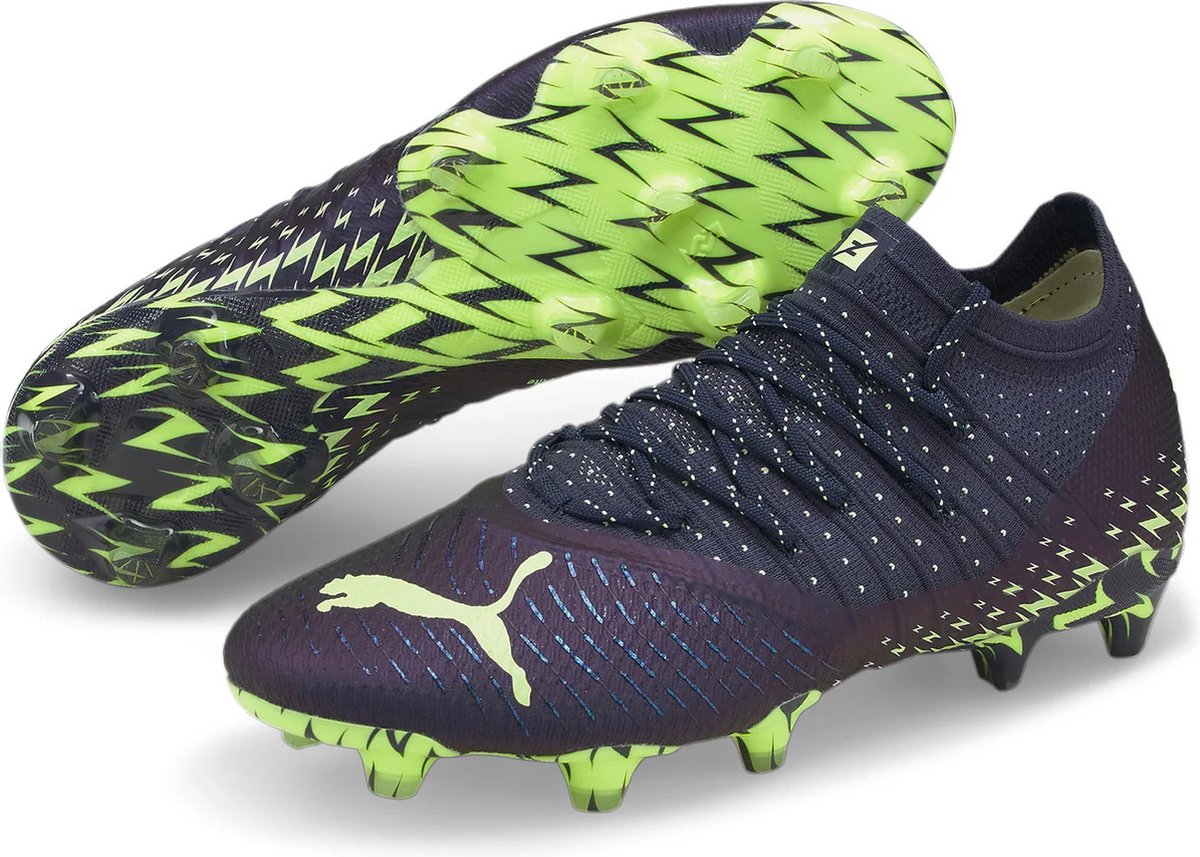 PUMA FUTURE Z 1.4 FG/AG voetbalschoenen in Parisian/Fizzy/Pistachio, maat 38.5, met innovatieve grip en flexibele zool.