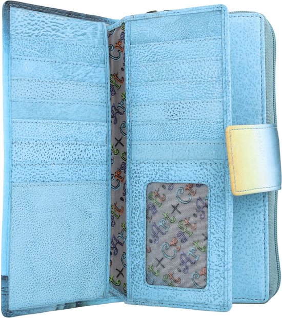 Portafoglio In Nappa Nera Greenland Nature, RFID, 9.5 Cm, Ideale Per