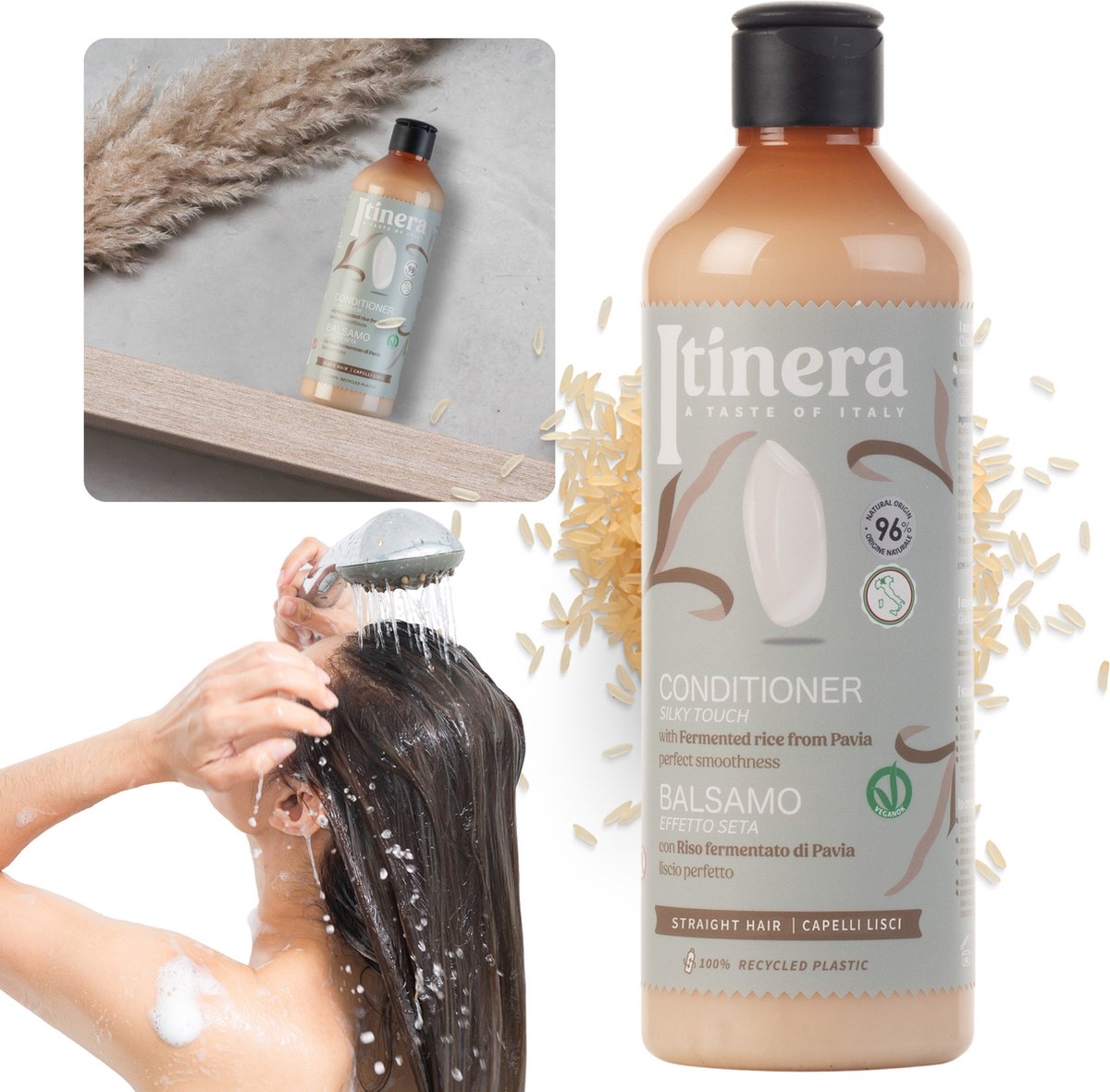 ITINERA - Shampoo voor gekleurd haar met chandler-noten uit Veneto, 95% natuurlijke ingrediënten, 370 ml