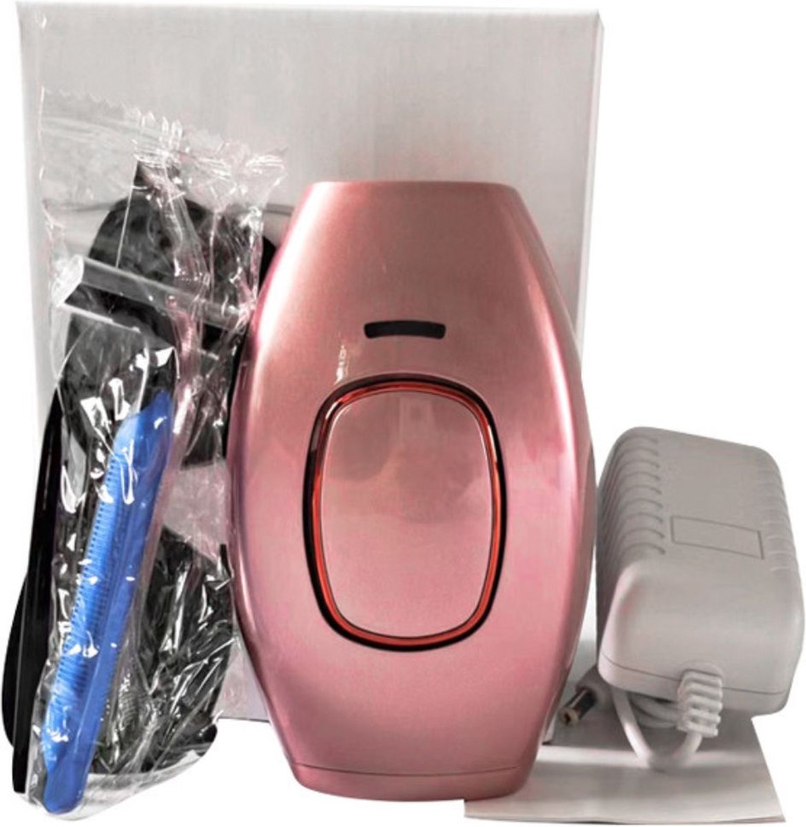 Laser Ontharingsapparaat - IPL Ontharing Apparaat - Epileerapparaat Dames - Inclusief Beschermbril, Scheermes - Roze thumbnail 2