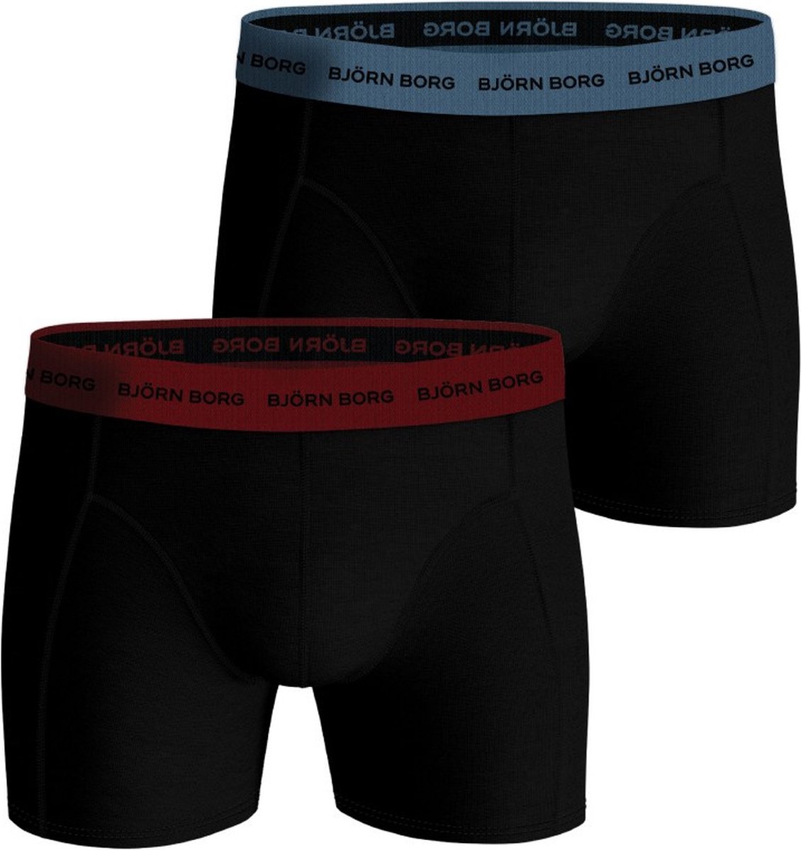 Björn Borg Cotton Stretch boxers - heren boxers normale lengte (2-pack) - multicolor - Maat: S