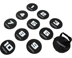 Toorx Fitness- Agility Dots - Trainingsmateriaal - 10 stuks - met Draagtas - Snelheidstraining