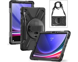 eSTUFF Galaxy Tab S10 Lite/S10 FE/S9 FE/S9/S8/S7 AUSTIN Defender-hoes zonder ingebouwde screenprotector - Zwart