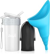 Urinoir Portable Unisexe 1000ml - 2 Pièces Pour Camping/Voiture, Homme Et Femme, Design Anti-Fuites