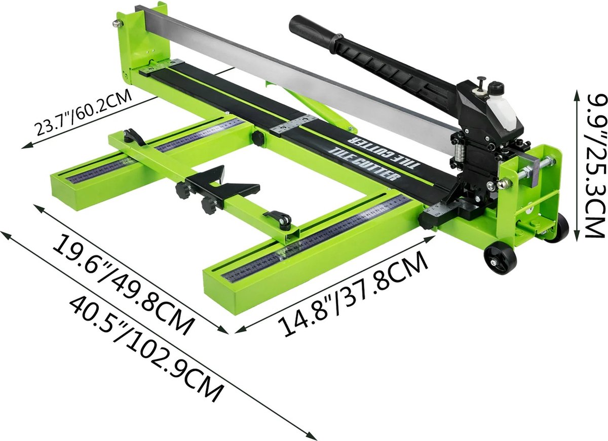 Vevor Handmatige Tegelsnijder Infrarood Laser Positionering Vloersnijder Duwmes Professioneel Handgereedschap Voor Het Snijden Van Porseleinen Keramiek
