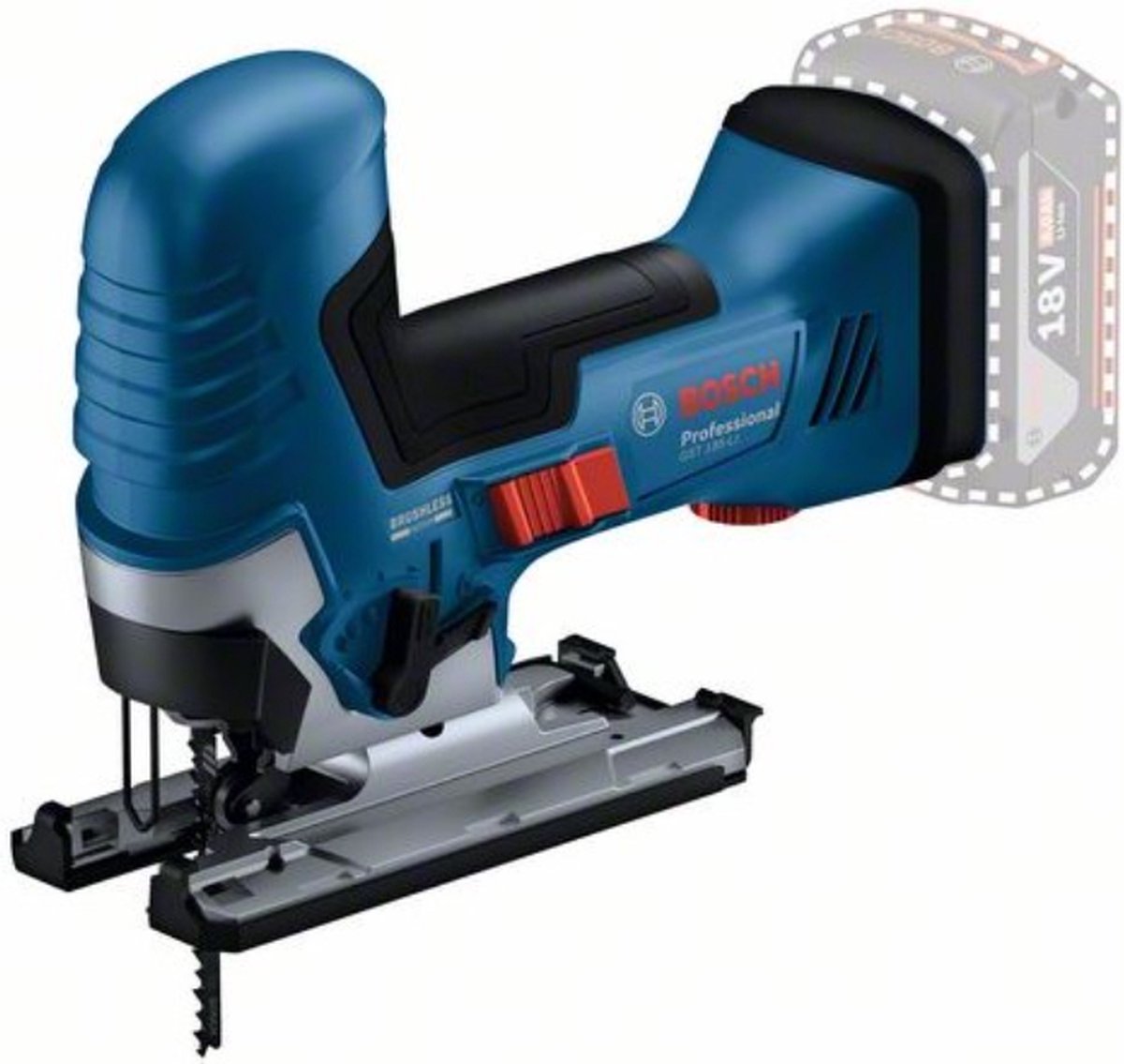 Bosch GST 18V-125 S: borstelloze accu-decoupeerzaag met SDS