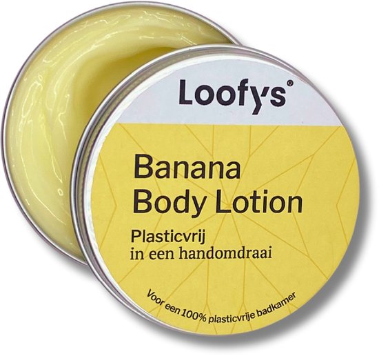 LOOFY'S - 0% Plastic -Bodylotion- Banana- Trekt snel in- Voelt niet vet aan- Hydraterend - 100% Vegan - Loofys