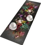 Bertoni - Tafelloper / Tafelkleed - vilt - 95x33cm - print Bouquet / bloemen