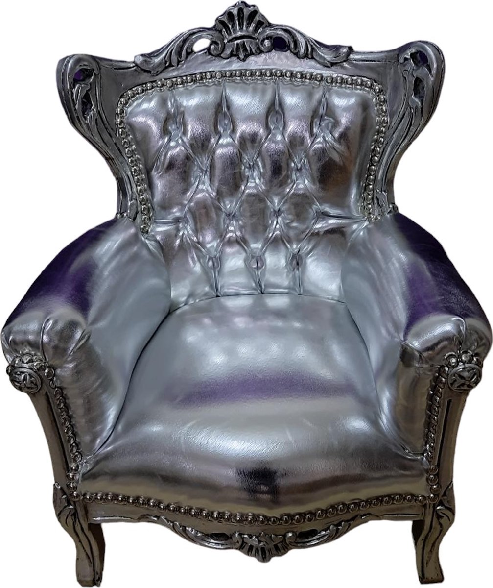 Barok zilveren kinderfauteuil
