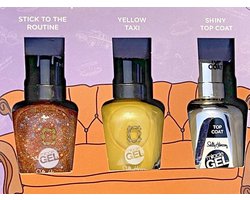 Sally Hansen X Friends Miracle Gel Cadeauset - Yellow Taxi-Stick To The Routine-Top Coat