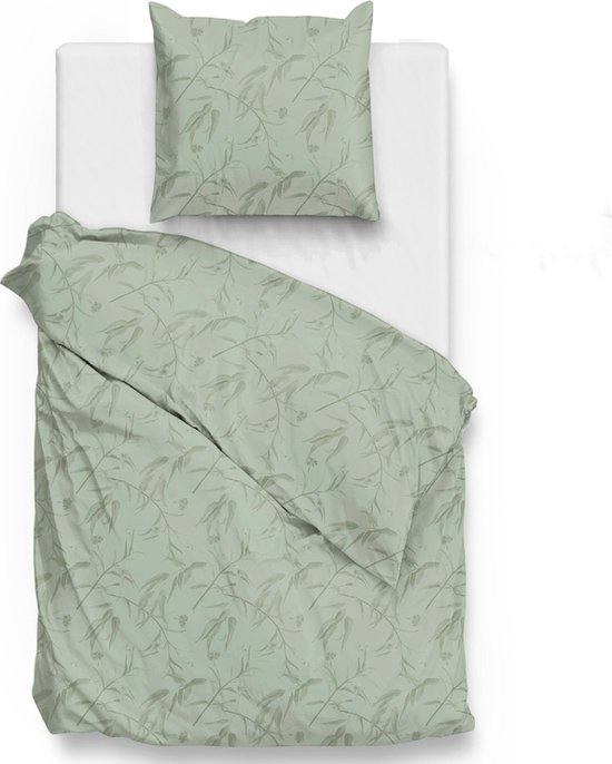 Zohome Dekbedovertrek Fiori-di-Satinado - Abstract Bedlinnen - 240x220 - Groen - Dekbedhoes van 100% Katoen-Satijn van Zohome — afbeelding 4