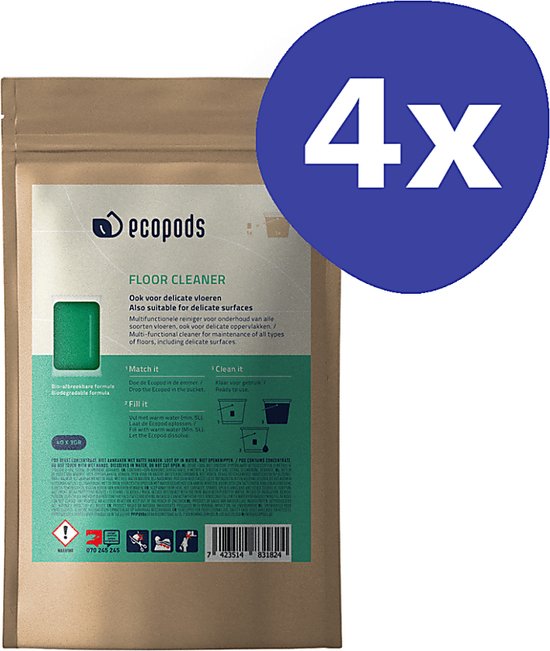 ecopods-vloerreiniger-4x-40-pods-bol