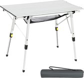 Opvouwbare Picknick Tafel Met Hoogte Verstelbare Benen - Draagbaar en Lichtgewicht - Aluminium Rollup Tafel voor Camping en BBQ