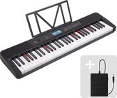 Keyboard Piano - Áengus A902 keyboard met 61 Aanslaggevoelige toetsen, USB MIDI - trainingsfunctie met lichtgevende toetsen - inclusief Sustain pedaal