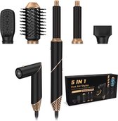 ABGoods Luxe 5 in 1 Fohnborstel - Krultang - Föhn - Krultang 5 in 1 - Multistyler - Airstyler - Haarborstel - Hairwrap - Krulfohn - 5 Opzetstukken