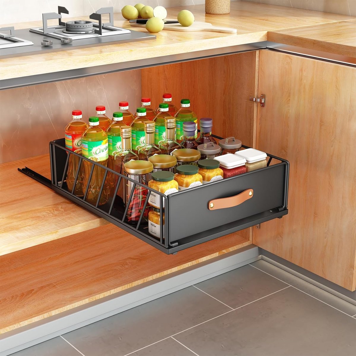 38,5x27,5x8 Cm Opberg Ladekast Yawinhe Telescopische Lade, Uitschuifbare Kast Organiser Keuken, Met Handvat, Niet Boren, 38.5x27.5x8cm, Wit Opbergsysteem Voor Kleine Spullen Kastrek Zonder Boren
