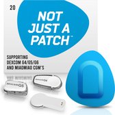Not Just A Patch - Blue Patch - Sensor patch pleister for Dexcom or MiaoMiao Libre – 20 pack – M (maat)