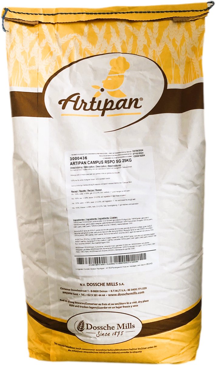 Artipan Campus 25kg - brood bakken - bakingrediënt - bloem