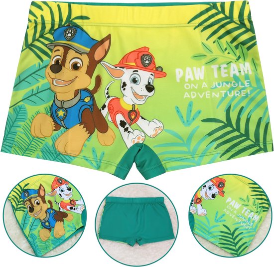 Paw Patrol Chase Marshal Jongens Zwembroek, Boxershort, Groen