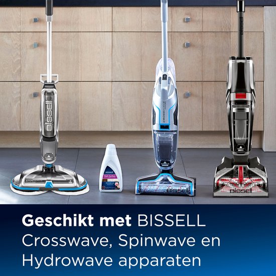 BISSELL Multi-Surface Vloerreinigingsmiddel - Schoonmaakmiddel voor Harde Vloeren & Tapijt* - Vlekkenverwijderaar voor CrossWave, SpinWave & HydroWave Vloerreinigers - Schoonmaakmiddelen in Huishouding - Frisse Geur - 1 Liter Vlekkenreiniger - 1789L