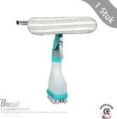 Borvat® - 4-in-1 glasreinigerborstel - multifunctionele raamreiniger voor schrapen - afvegen - schrobben en spuiten - creatief huishoudelijk schoonmaakhulpmiddel voor keuken - badkamer- spiegel - raam - glas - tegels - schoonmaakgadgets - schoonmaak