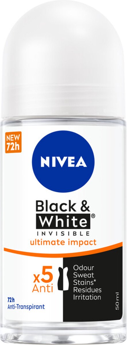 Goedkoopste Nivea Deodorant Roller Black & White Ultimate Impact 50 ml
