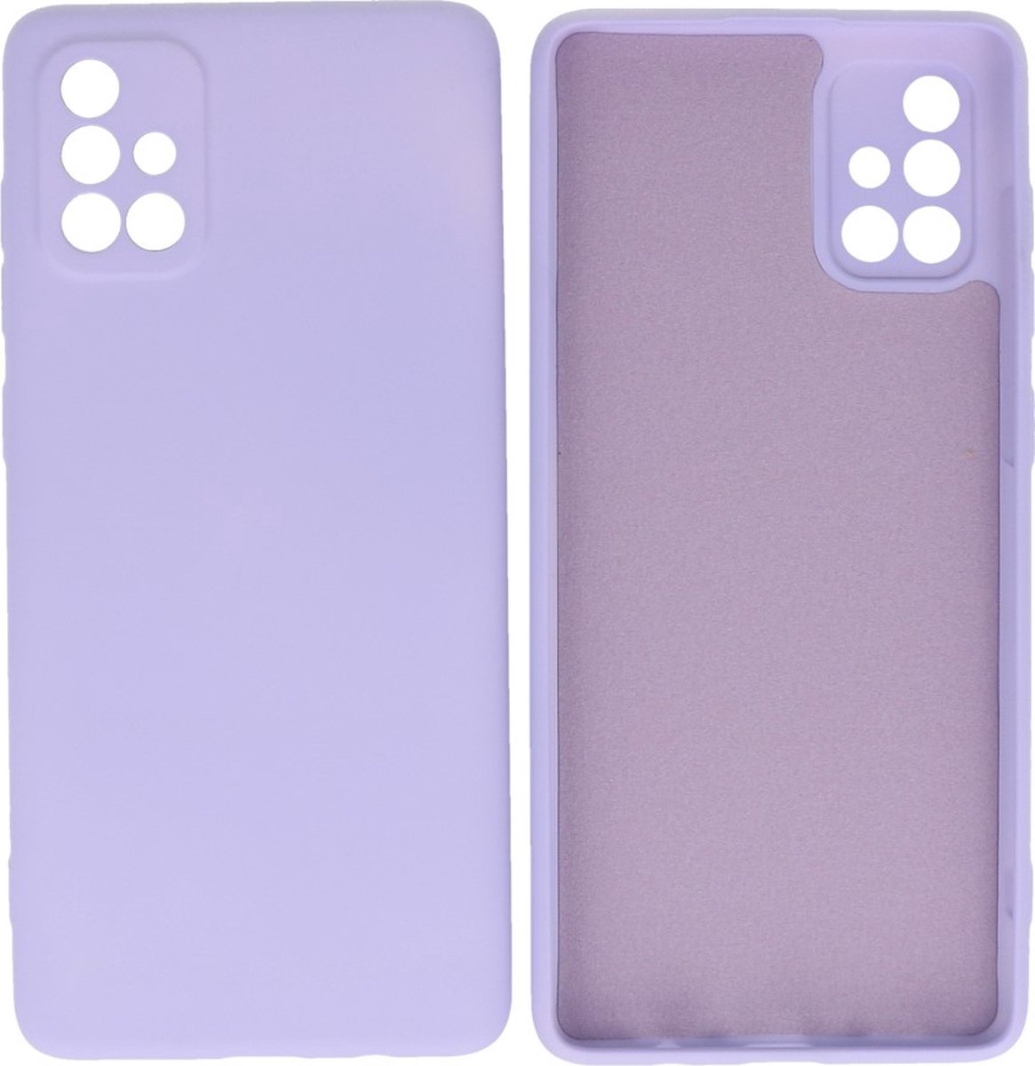 Hoesje Geschikt voor Samsung Galaxy A71 - Fashion Telefoonhoesje Backcover - Siliconen Hoesje - Paars