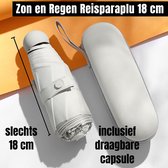 Allernieuwste parapluie de voyage pliant .nl® imperméable et anti-UV - Mini parapluie pour poche ou sac - Couleurs à la mode - Capsule incluse - parapluie - Couleur Beige