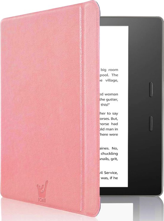 Hoesje geschikt voor Kindle Oasis Gen 10 - Book Case Premium Sleep Cover Leer Hoes met Auto/Wake Functie - Roségoud van Hoesje  — afbeelding 5
