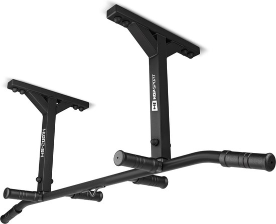 Hop-Sport Multi Handle Pull-Up Bar for Ceiling Mount HS-2001K – Fitness Pull -Up Bar with 6 Non-slip Handles and Bracket for Punching Bag or TRX Training in Home or Gym Environment