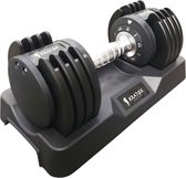 Bol.com KRATØX 1 Stuk Verstelbare Dumbbell 2KG t/m 12KG - Selective Dumbbell - Halterset - Gewichten Set - Krachttraining - Zwart aanbieding