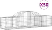 vidaXL - Schanskorven - 50 - st - gewelfd - 200x50x40/60 - cm - ijzer