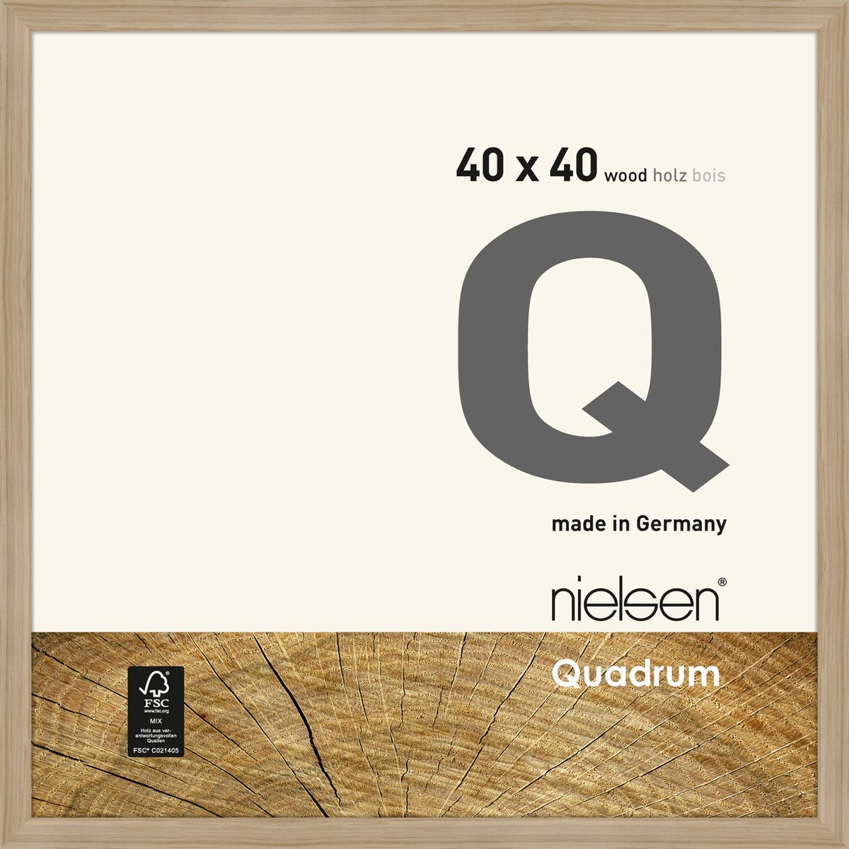 Nielsen Quadrum Houten Wissellijst Oak Natural 40x40cm Eiken