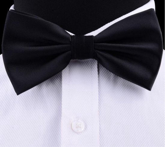 Foto: Vlinderdas vlinder strik bow tie voor volwassenen voorgestrikt strik zwart