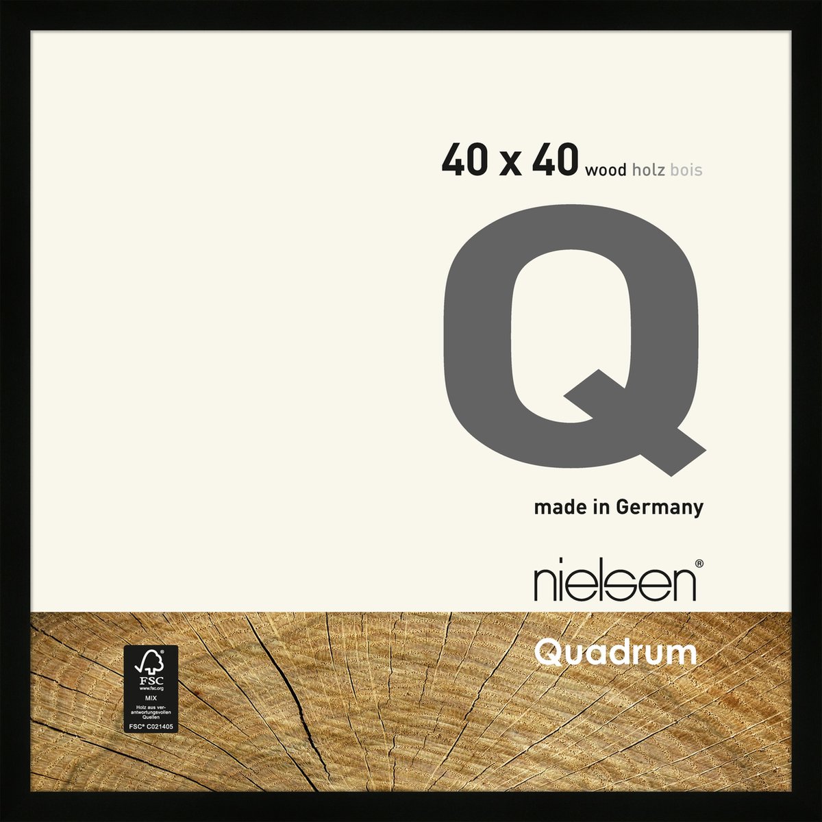 Nielsen Quadrum Houten Wissellijst Black 40x40cm