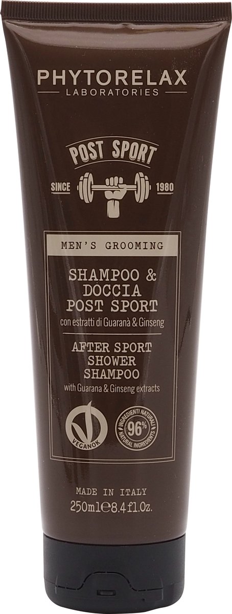 Phytorelax Aftersport Douchegel Mannen – Shampoo & Douchegel inéén – met Guarana & Ginseng Extract – 250ml