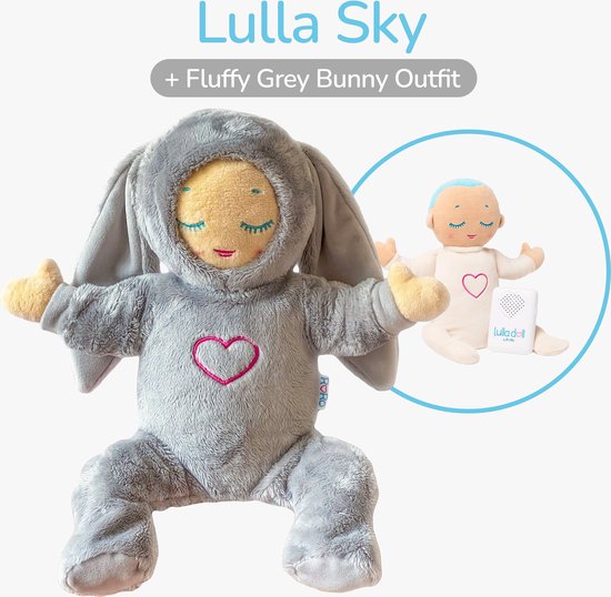 Lulla Doll pyjama fluffy Bunny - Grey van Lulla doll — afbeelding 2