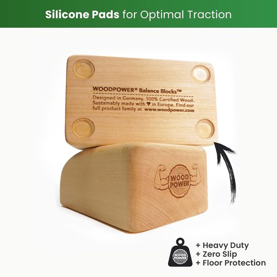 BalanceBlocks Handstandblokken - Houten yogablok voor polsondersteuning - Bodyweight-training - Gymnastiek - Acrobatiek - Yoga yoga block wood van BalanceBlocks — afbeelding 4