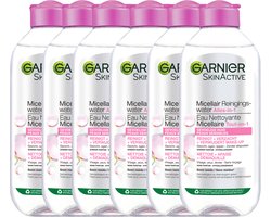 Garnier SkinActive Micellair Reinigingswater voor de Gevoelige Huid – Milde Gezichtsreiniging – Zachte Make-Up Remover - Reisformaat - 6 x 100ml