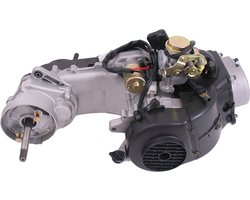 Motorblok compleet China scooter GY6 10 inch wiel met Lange achteras inclusief Carburateur