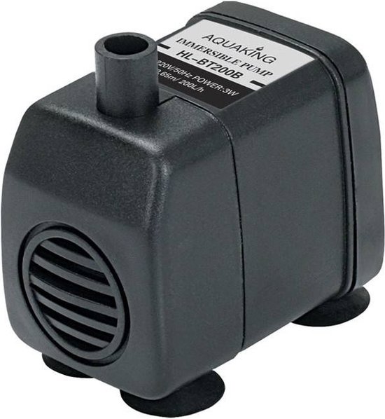 Aquaking BT 200B Waterpomp - 3W - 200 l/u - Aquarium - Waterpomp - Pomp - Aquarium Pomp - Aquariums - Waterpomp Elektrisch - Waterpompen - Hydrocultuur