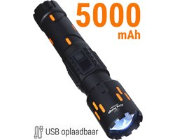 Zaklamp Led Oplaadbaar 5000 mAh – King Mungo KM 5000pro – Felle Oplaadbare Zaklamp 1500 Lumen – Militaire Zaklamp – Powerbank functie – Noodpakket