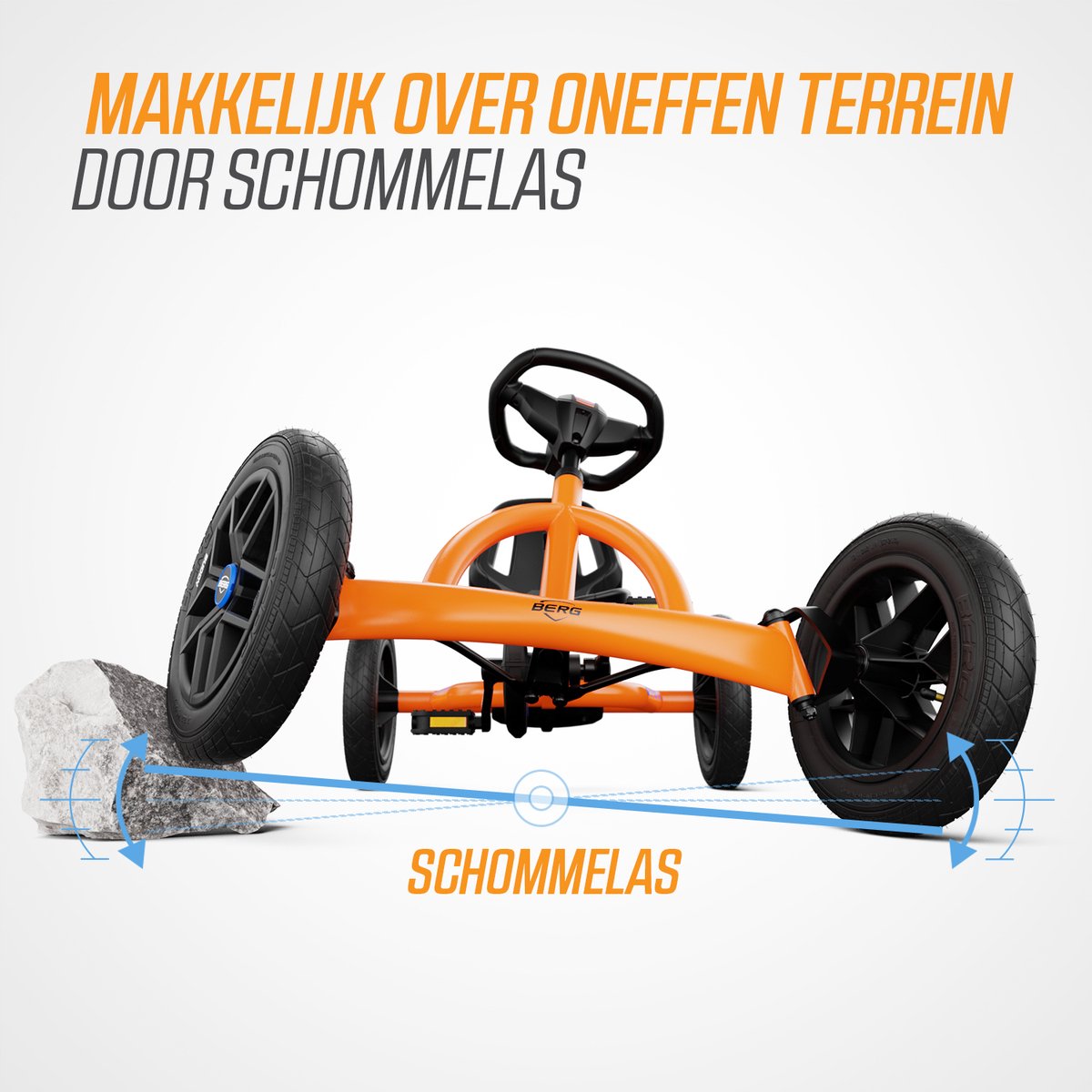 BERG Buddy B-Orange Skelter - 3+ Jaar - Verstelbare Stoel - Vrijloopautomaat - Oranje — afbeelding 10