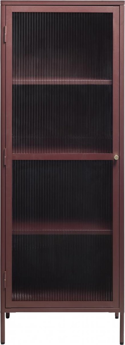 Nordic Home - Olan glazen wandkast - 160 cm - rood