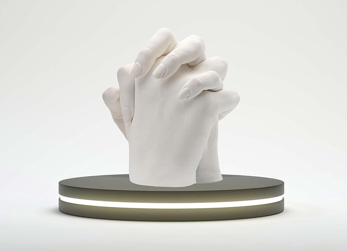 Goedkoopste Kit voor 3D Cast en Sculptuur van handen. Cadeau-idee voor koppels, vrienden en familie. Geproduceerd in Italië. (KIT LOVE