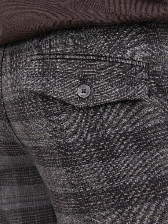 JACK & JONES Ollie Louis Winter Chino coupe classique - chino homme - à carreaux rouge bordeaux - Taille : 29/32